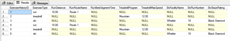 Column Sets Output #2