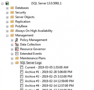 SQL Server Error Logs