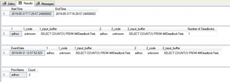 example deadlock analysis output