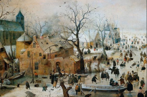 Adriaen Van Ostade - Winter Landscape with Ice Skaters - so much more fun than checkpoint and simple recovery!