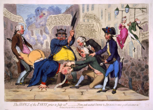 The Hopes of the Party, by James Gillray.  No Corruption Visible Here.