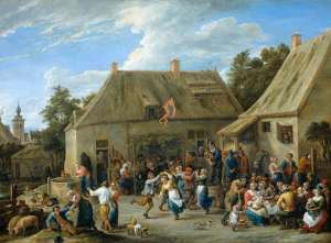 Country Kermis, by David Teniers, the Younger.  Fun performance, but not much cast vs convert in this image.