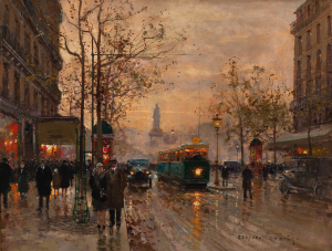 Edouard Cortès - Rue du Temple et la Place de la Republique - I bet Parisians at the time weren't concerned with memory consumption by object!