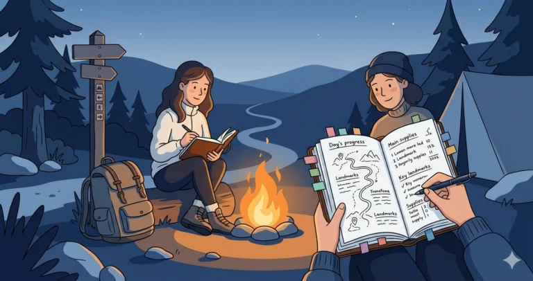 A woman DBA reviewing a glowing constellation map of connected session nodes, each node containing miniature document icons, symbolizing checkpoint-based memory across AI assistant sessions